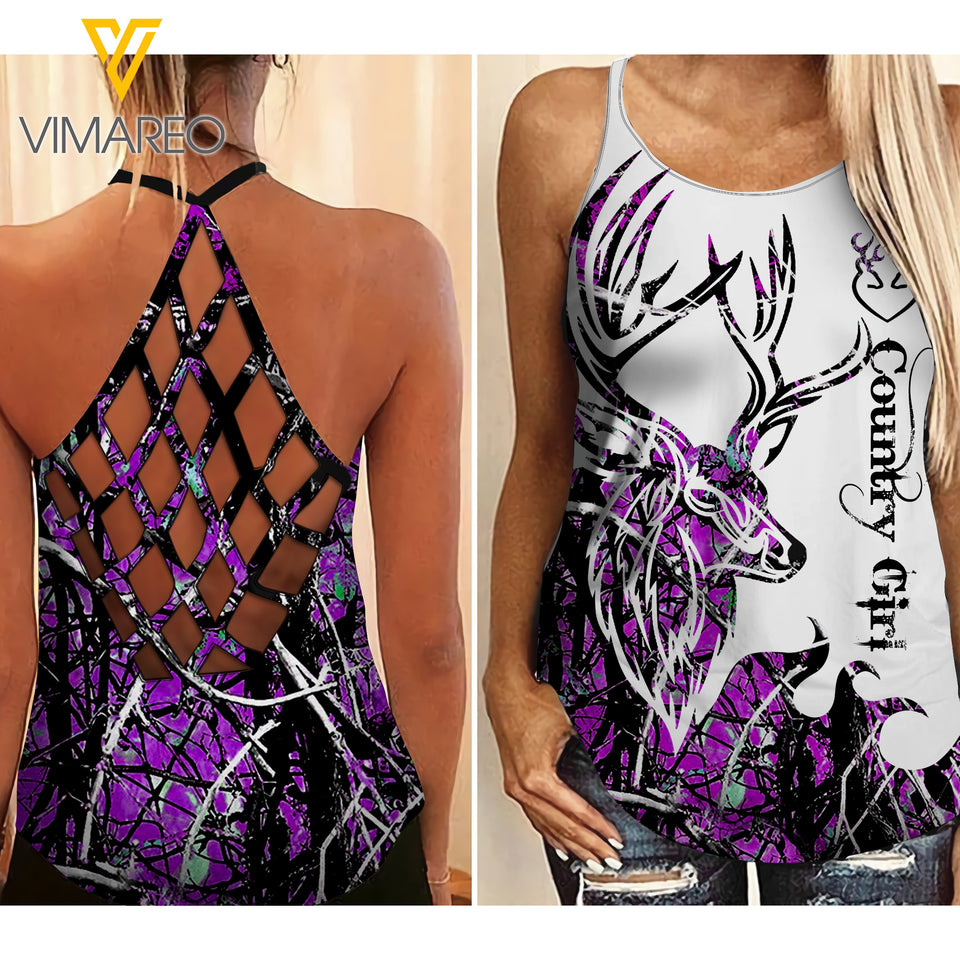 COUNTRY GIRL CRISS-CROSS TANK TOP LEGGING