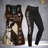 BOSTON TERRIER DOG COMBO TANK+LEGGING 3D PRINTED LC