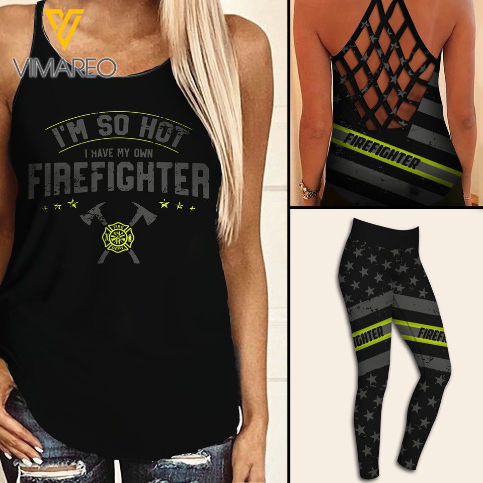 FIREFIGHTER CRISS-CROSS TANK TOP/LEGGING