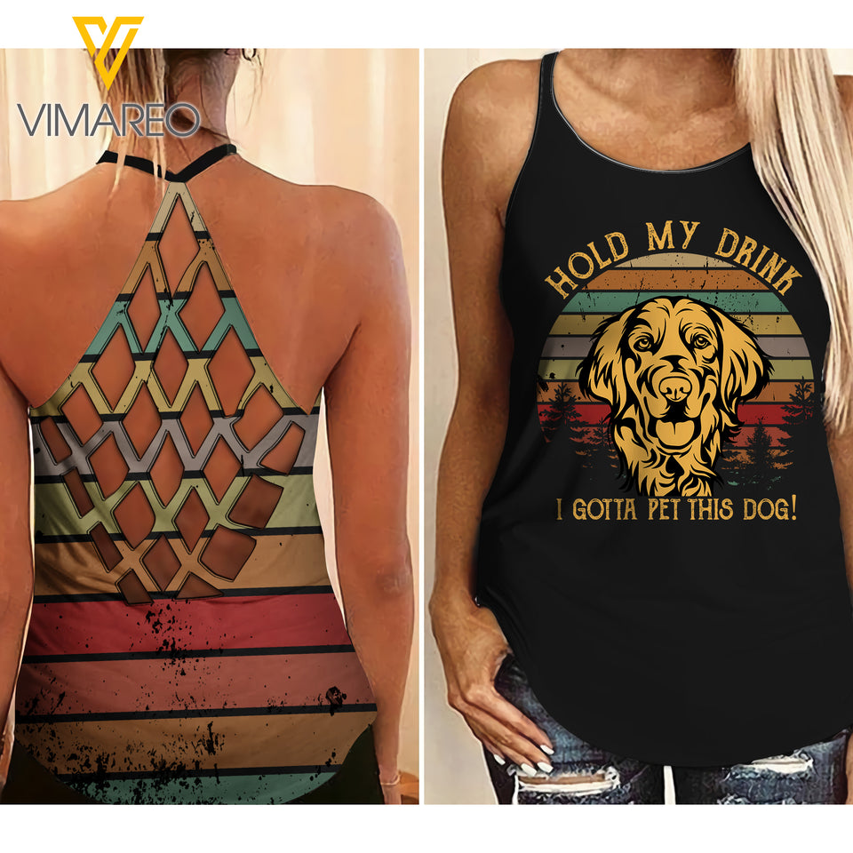 GOLDEN DOG CRISS-CROSS OPEN BACK CAMISOLE TANK TOP