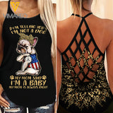 PUG DOG CRISS-CROSS TANK TOP/LEGGING