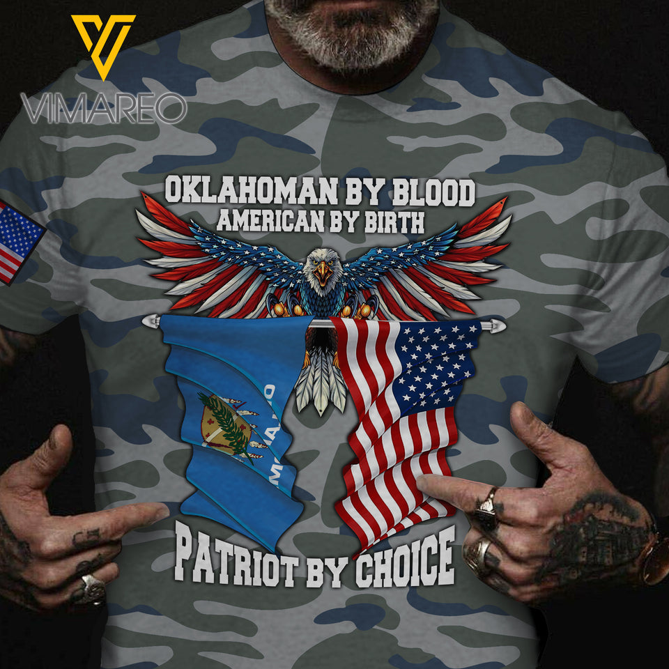 OKLAHOMA BY BLOOD T-SHIRT 3D PRINTED