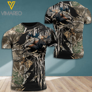 MOOSE HUNTING CAMO T-SHIRT 3D PRINTED