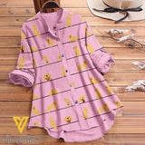 GOLDEN RETRIEVER DOG PRINT VINTAGE BLOUSE