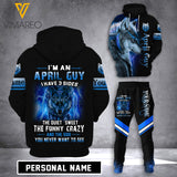 PERSONALIZED APRIL GUY CUSTOMIZE HOODIE+SWEATPANTS 3D PRINTED LC
