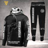 PERSONALIZED IRONWORKER CUSTOMIZE MASK HOODIE COMBO 3D PRINTED LC
