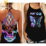 MAY GIRL CRISS-CROSS OPEN BACK CAMISOLE TANK TOP LC