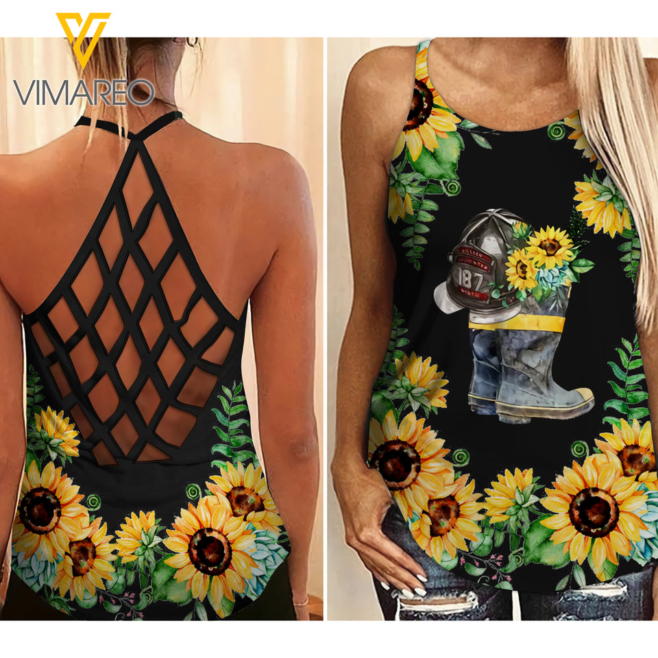 FIREFIGHTER CRISS-CROSS TANK TOP/LEGGING