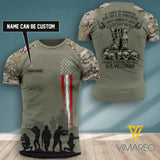 PERSONALIZED US VETERAN TSHIRT 3D PRINTED NEYT20