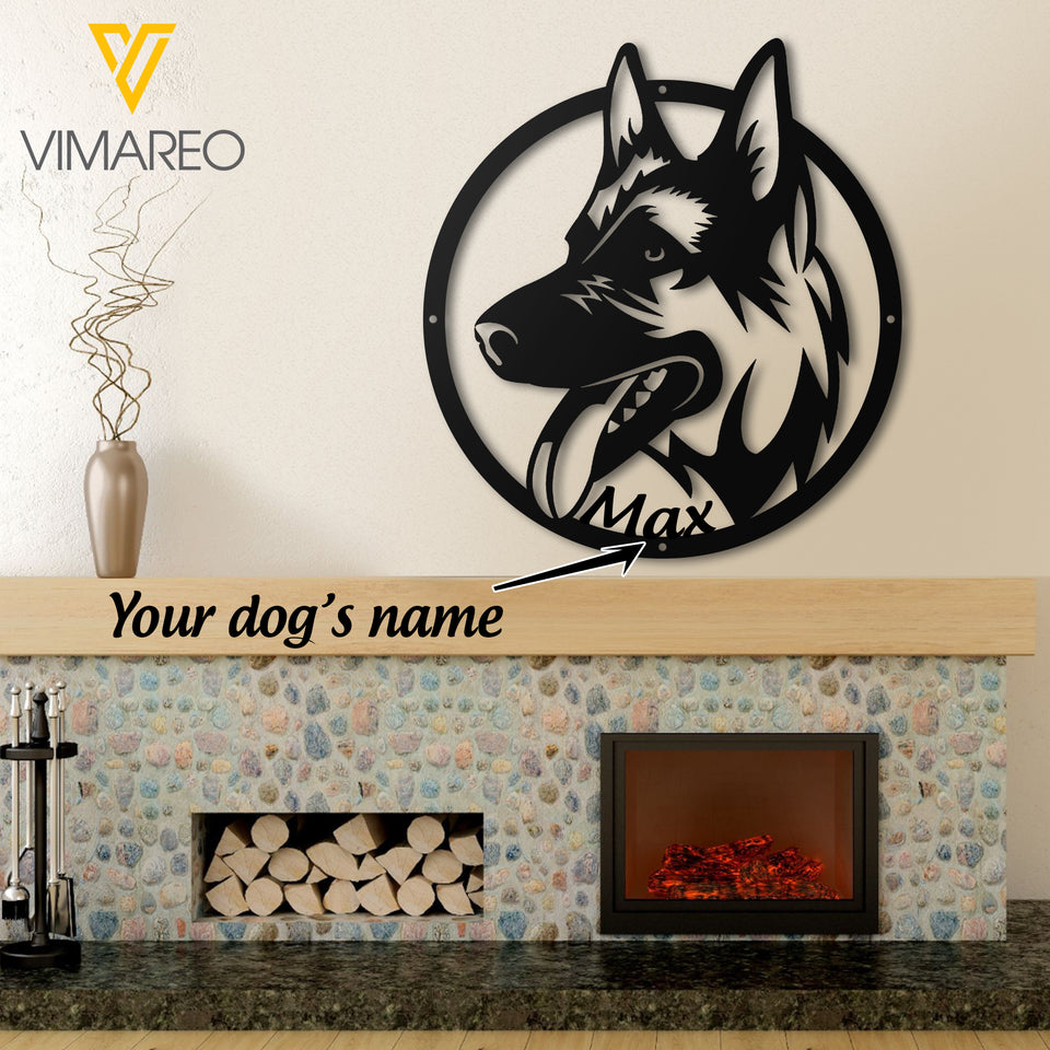 CUSTOMIZED GERMAN SHEPHERD METAL SIGN WALL ART  NYDT14