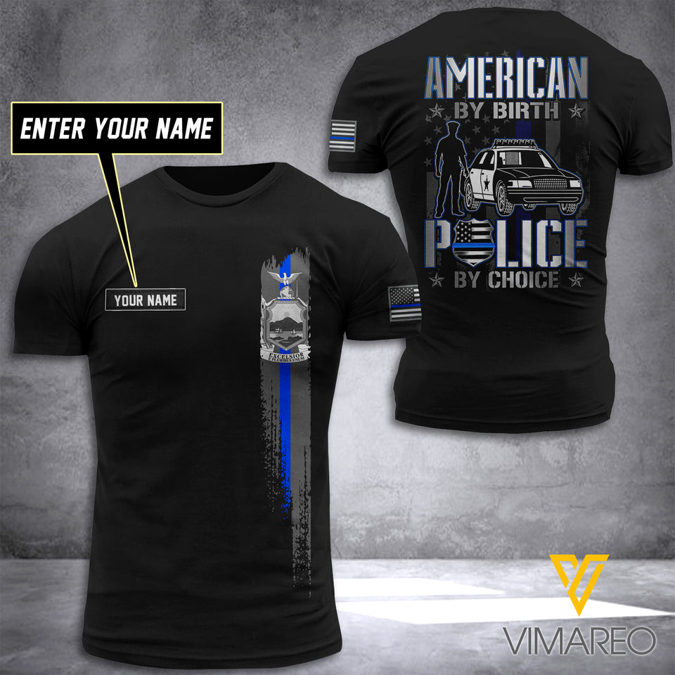 CUSTOMIZED NEW YORK BLUE LINE 3D PRINTED TSHIRT YYTT
