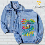 LIFE KNOCKS YOU DOWN SKULL DENIM JACKET UNISEX PRINTED NEY23T