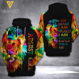 AUGUST GIRL WITH LION HOODIE 3D PRINTED YYTT