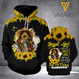 AUGUST GIRL IS FULL OF CRAZY  HOODIE 3D PRINTED