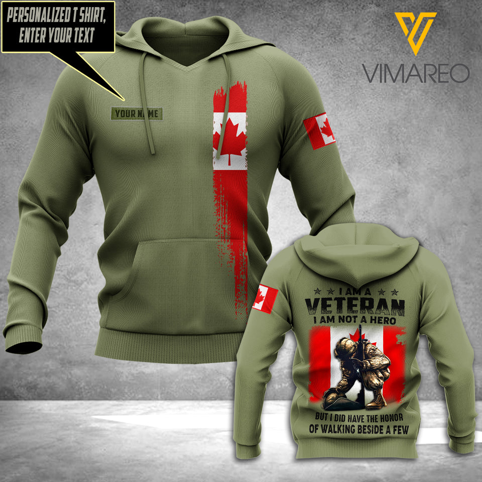 Customized Canada Veteran 3D Printed Shirt/Hoodie YYQQ