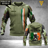 Customized Irish Veteran 3D Printed Shirt/Hoodie YYQQ