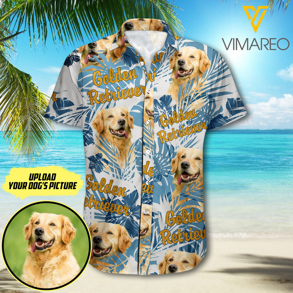 Customized Golden Retriever 3D Printed Men Shirt NEYT29
