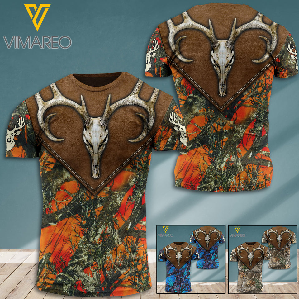 HUNTING 3D PRINTED TSHIRT 3 COLORS NEY22T