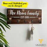 Customized Ironworker Family Wood Key Holder NEYT29