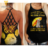 Golden Retriever Criss-Cross Open Back Camisole Tank Top YYQQ