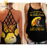 Shorthaired Pointer Criss-Cross Open Back Camisole Tank Top YYQQ