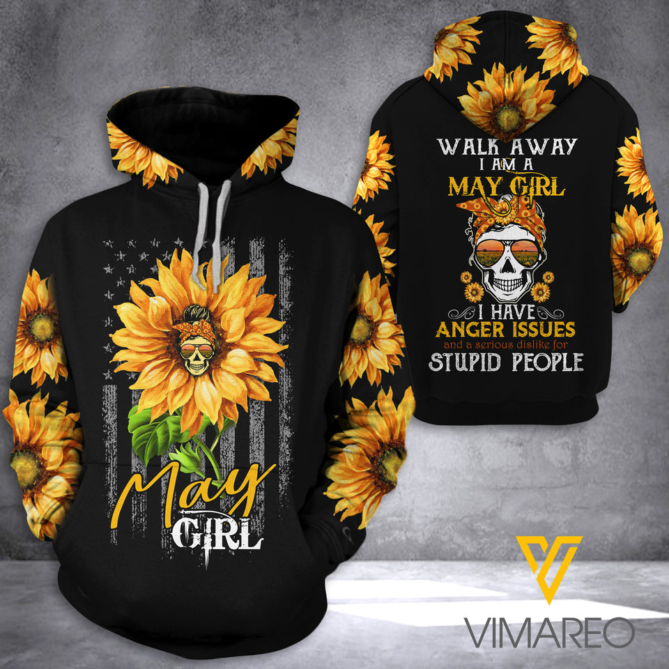 MAY GIRL LOVE TATTOOS 3D PRINTED TSHIRT/ HOODIE