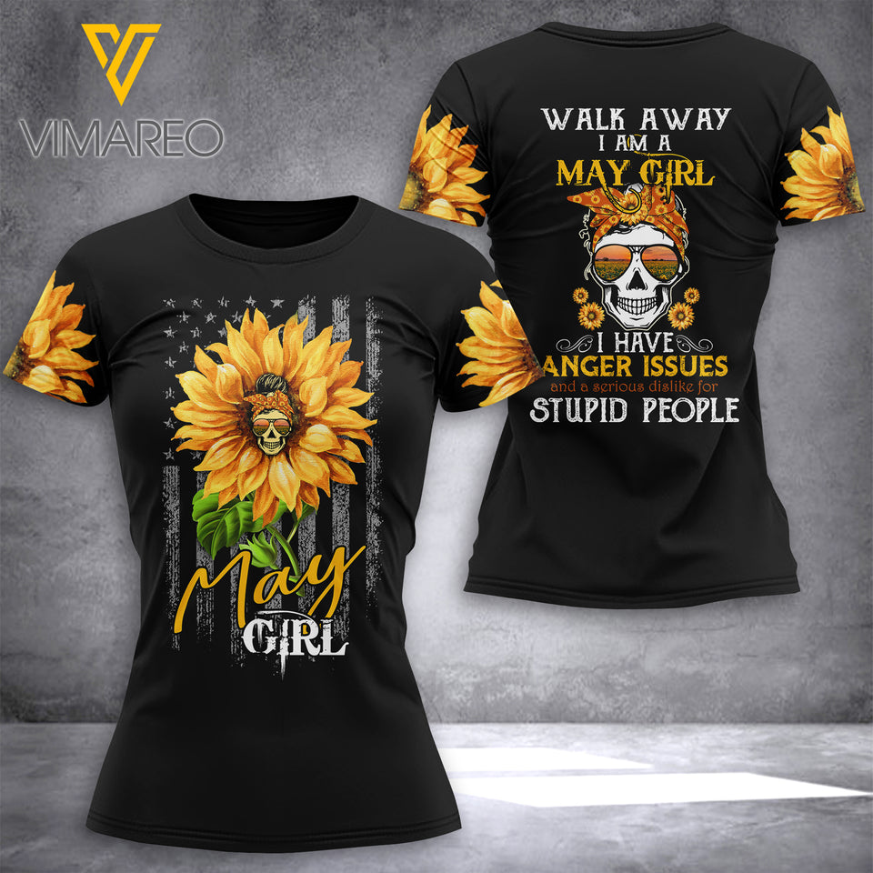 MAY GIRL LOVE TATTOOS 3D PRINTED TSHIRT/ HOODIE