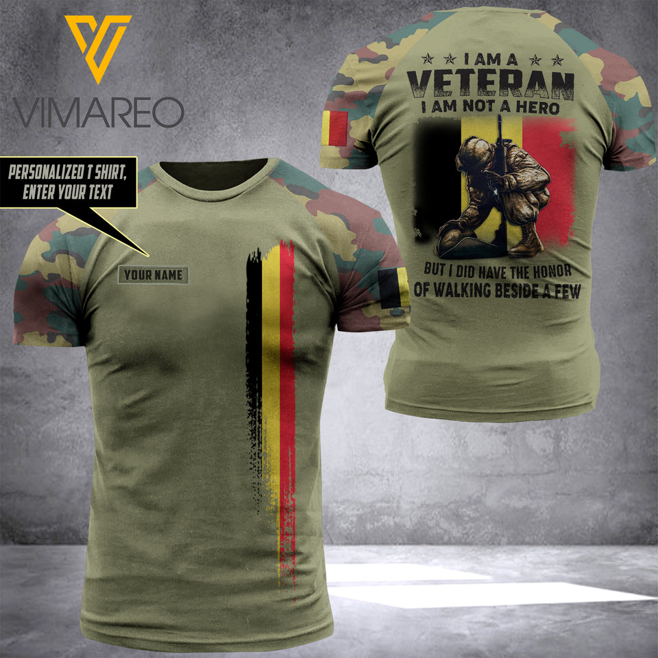 Customized Belgian Veteran 3D Printed Shirt/Hoodie YYQQ