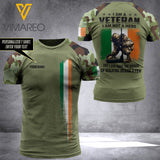 Customized Irish Veteran 3D Printed Shirt/Hoodie YYQQ