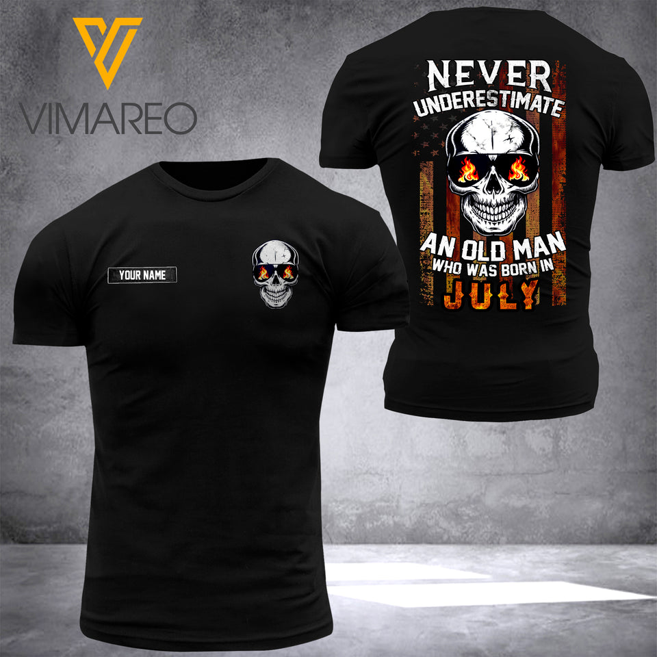 PERSONALIZED JULY GUY T-SHIRT 3D PRINTED