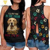 Golden Retriever Tie-Breaker Sleeveless Top, Summer Tank Top NEY23Q