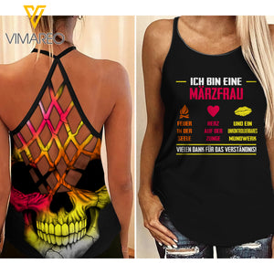 March Girl Criss-Cross Open Back Camisole Tank Top YYTT08