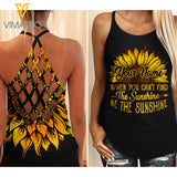 PERSONALIZED SUNSHINE GIRL Criss-Cross Open Back Camisole Tank Top  VMYY
