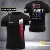 PERSONALIZED RED WHITE BLUE AND WINE - CALIFORNIA FLAG 3D PRINTED TSHIRT YYTT
