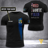 PERSONALIZED RED WHITE BLUE AND WINE - NEW YORK FLAG 3D PRINTED TSHIRT YYTT