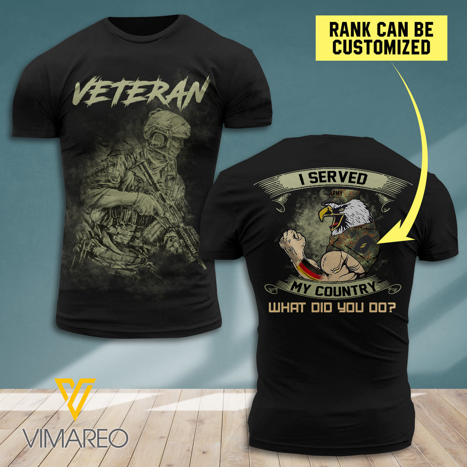 PERSONALIZED GERMANY VETERAN T-SHIRT NEYT82