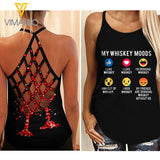 WHISKEY GIRL Criss-Cross Open Back Camisole Tank Top YYQQ