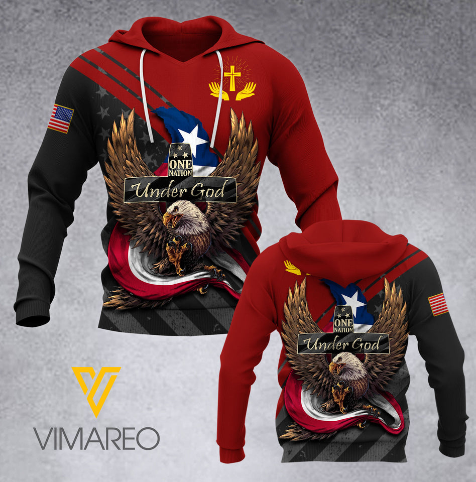 VMVH TEXAS ONE NATION UNDER GOD 3D ALL PRINT 1003 HVQ