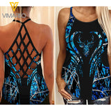 Hunting Girl Criss-Cross Open Back Camisole Tank Top 2303NGBQ