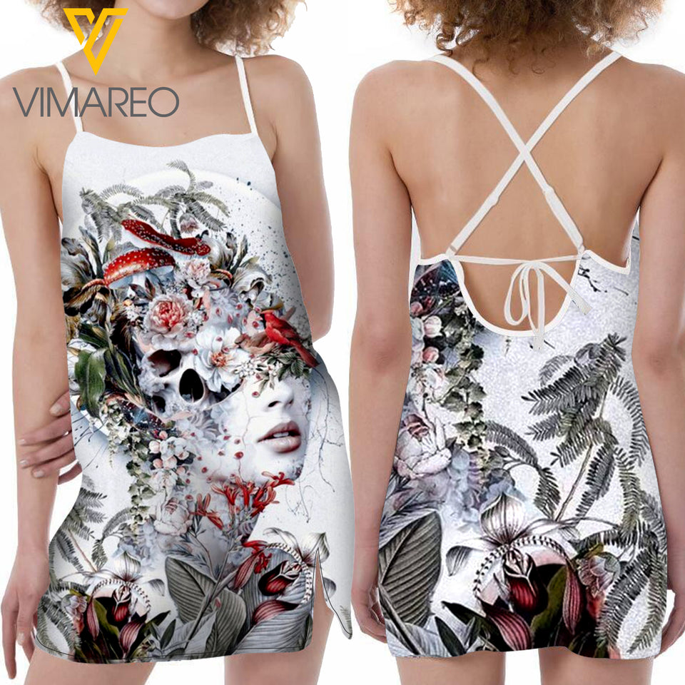 SKULL TATTOOS GIRL SEXY DRESS 2306N