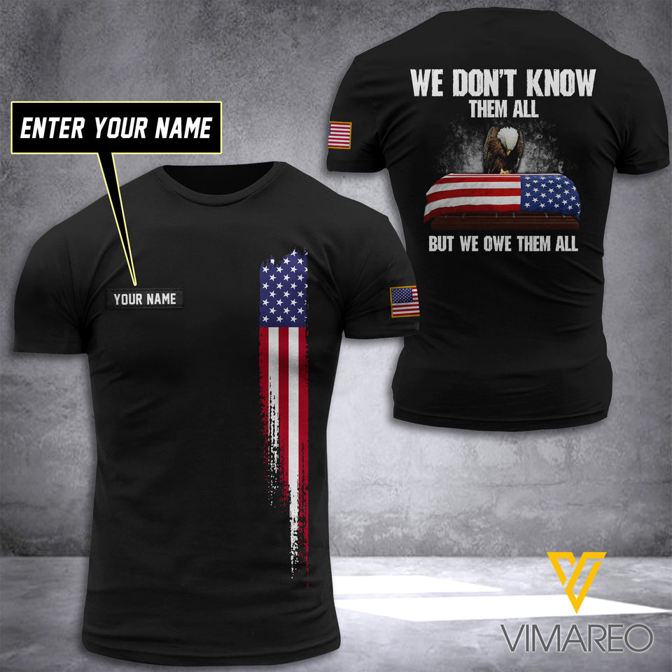 Customized USA ARMY 3D PRINTED TSHIRT 2904NGBTH
