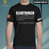 ELEKTRICKER Belgium Customized 3D PRINTED TSHIRT 0109T