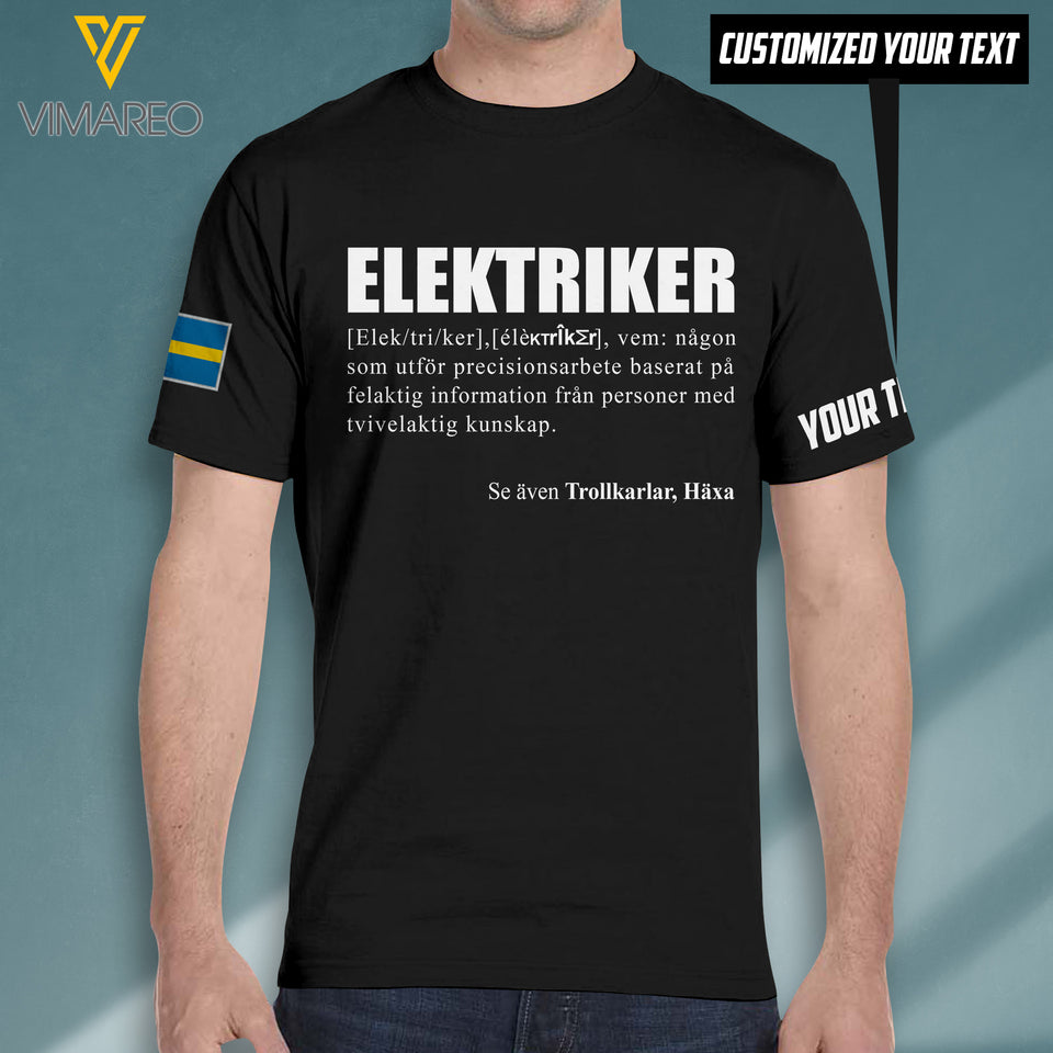 ELEKTRICKER SWEDEN Customized 3D PRINTED TSHIRT 1808T