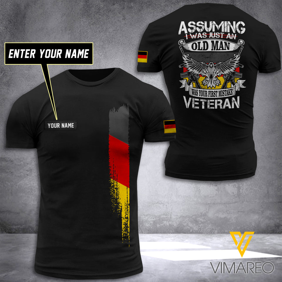Customized Germany veteran 3D PRINTED TSHIRT 2704NGBTH