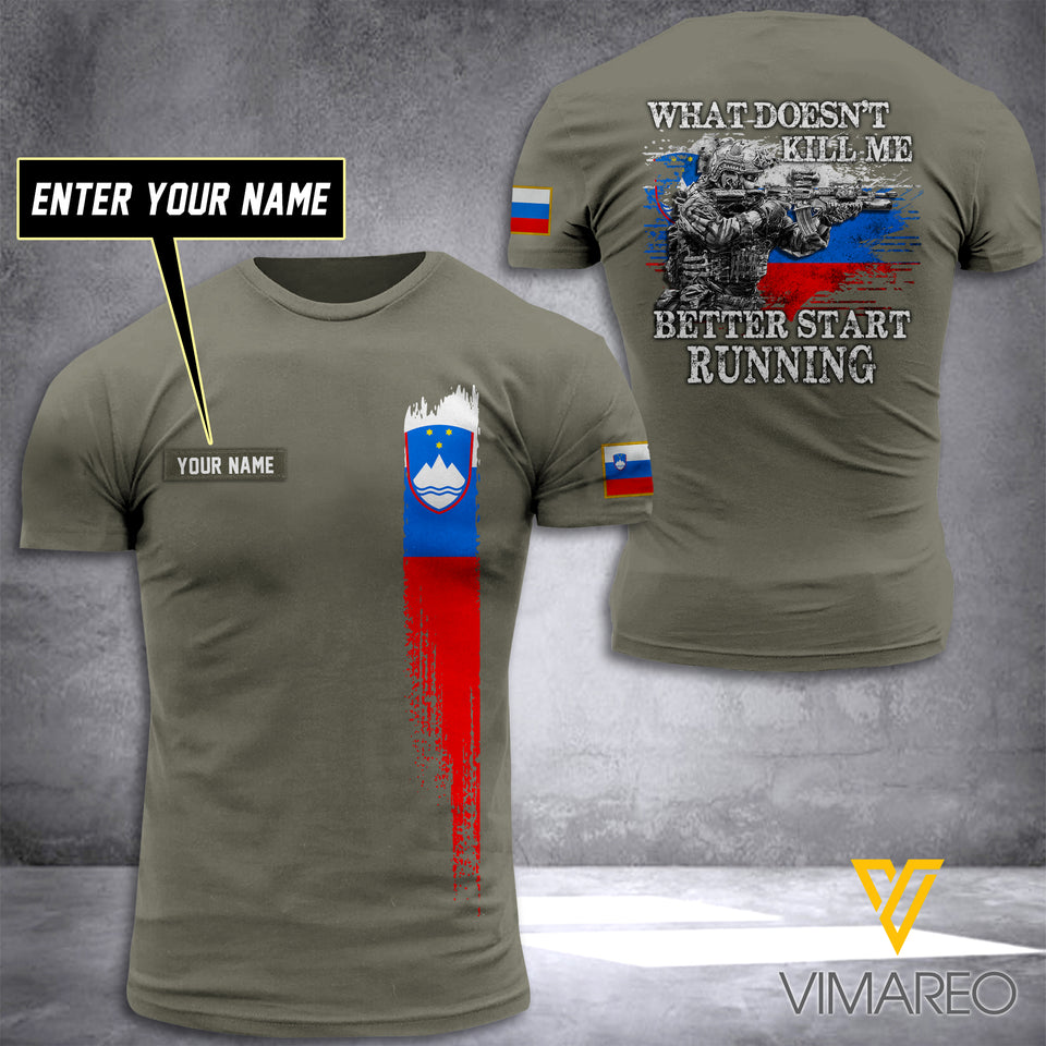 Customized Slovenia Flag 3D PRINTED TSHIRT 1604NGBTH