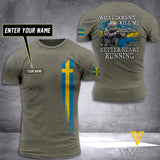 Customized Sweden Flag 3D PRINTED TSHIRT 1604NGBTH