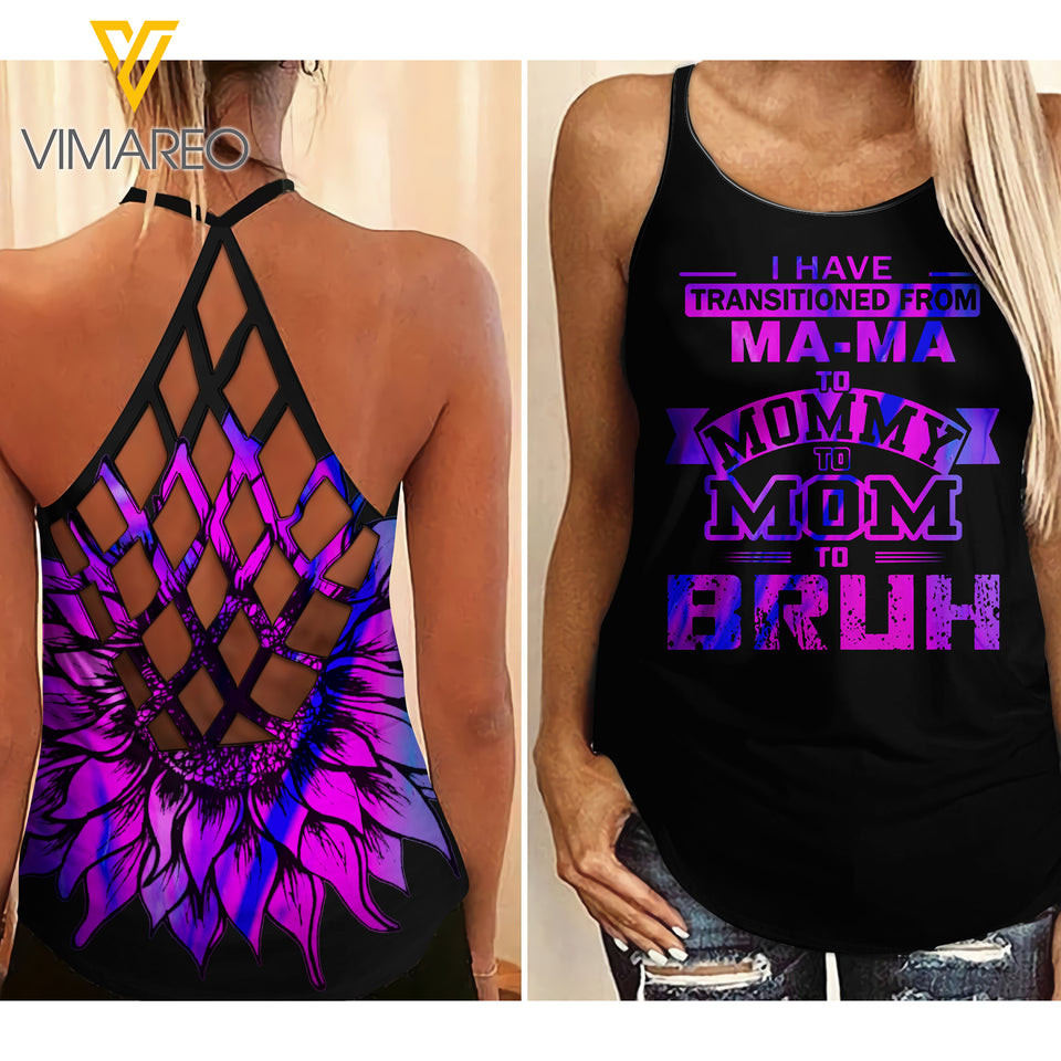 MOM girl Criss-Cross Open Back Camisole Tank Top 1904NGBTH