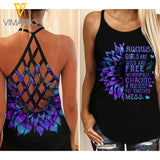 Hippie August girl Criss-Cross Open Back Camisole Tank Top 2206TQ