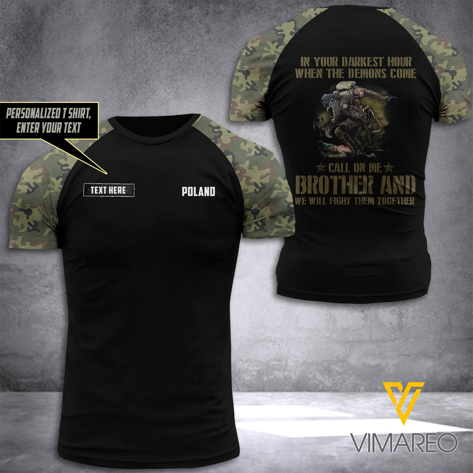 Customized Poland Soldier 3D Printed Shirt/Hoodie 1006N
