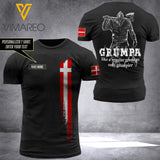 Customized Denmark Viking Flag 3D PRINTED TSHIRT 1504NGBN